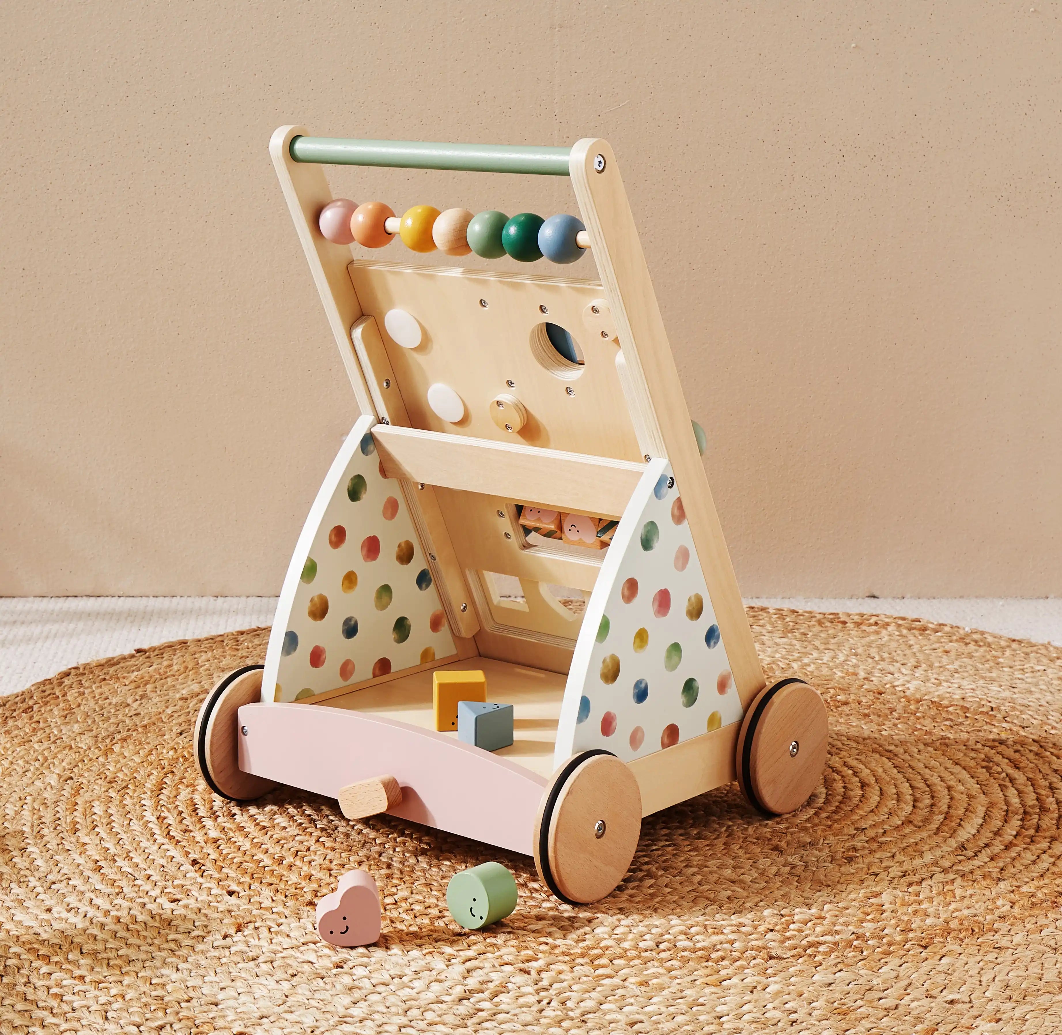 Tiny Land® Versatile Natural Wooden Baby Walker (Copy)